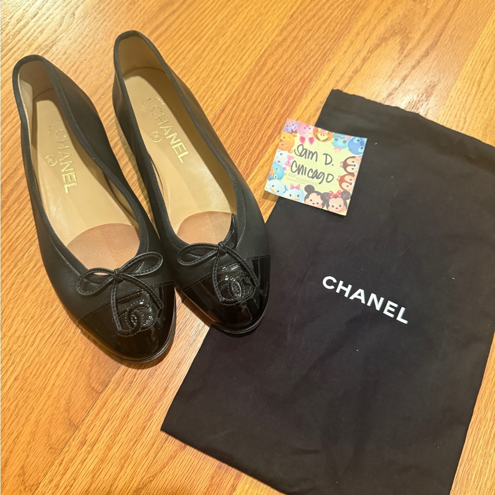 Chanel Black Ballerines size 36.5 - Picture 5 of 7